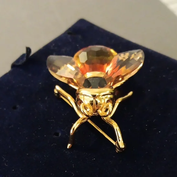 Daniel Swarovski Crystal Paradise Alipur Bumblebee Brooch - Picture 3 of 9